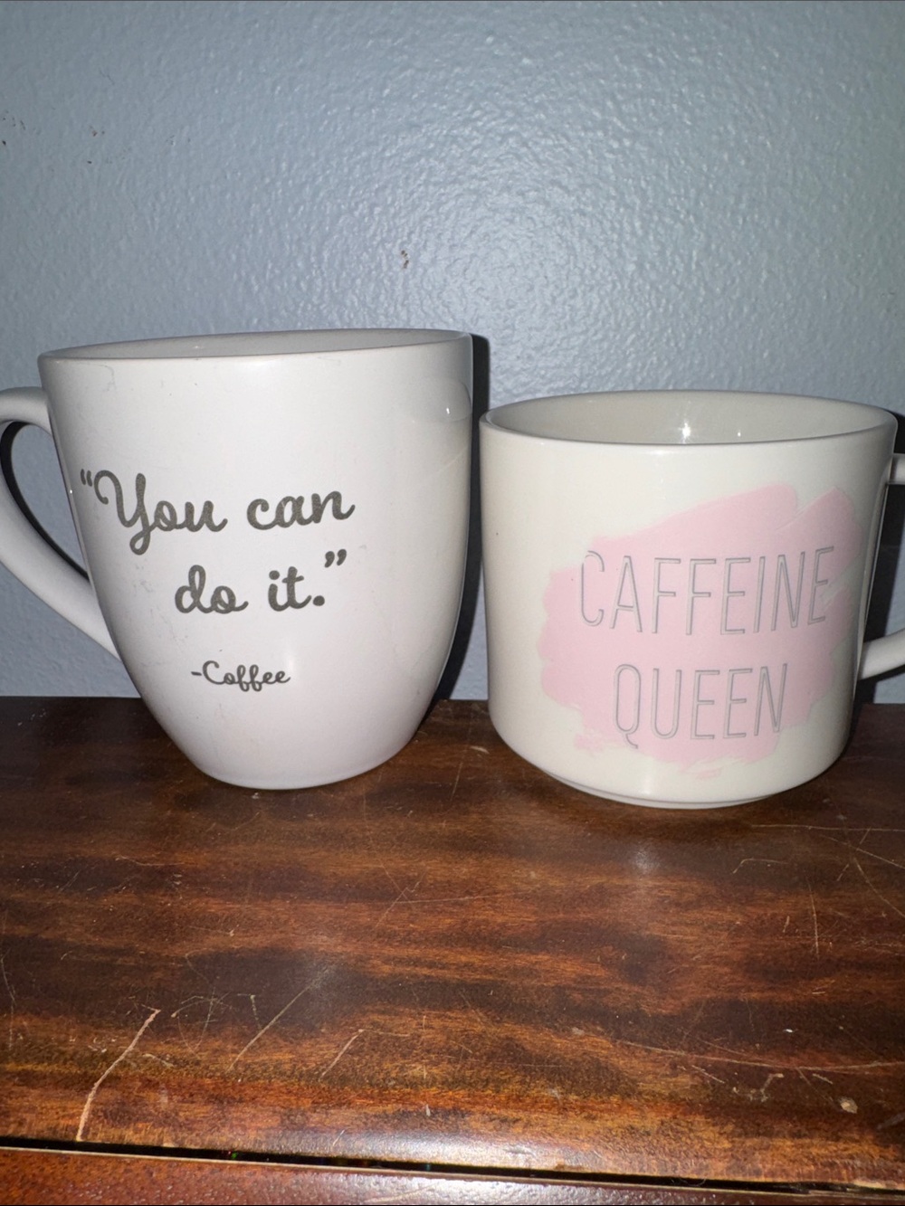 "Caffeine Queen" & “You Can Do It” Coffee Lover Mugs Will Separate!